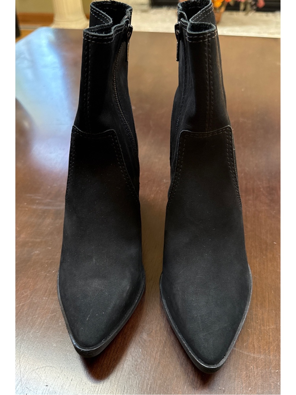 Darnold Suede Block Heel Booties